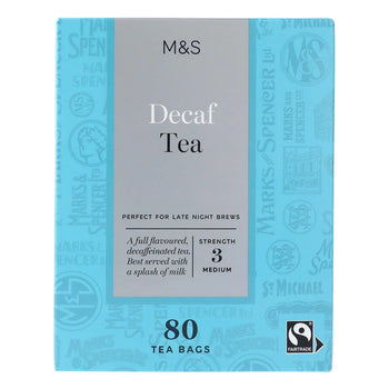 M&S Fairtrade Decaffeinated Teabags 80 per pack