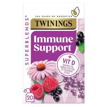Twinings Superblends Inmune Support Blackcurrant & Raspberry 20 por paquete