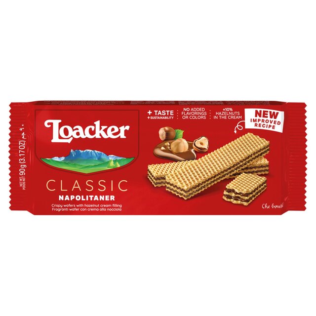 Loacker Napolitaner Hazelnut Cream Wafer 90g