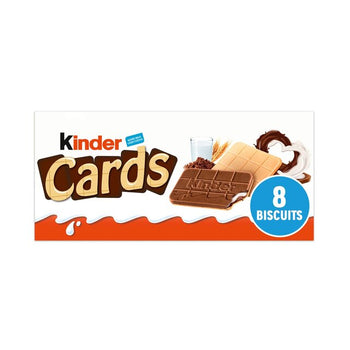Kinder Cards Cocoa and Milk Biscuits Wafers Multipack 4 per pack
