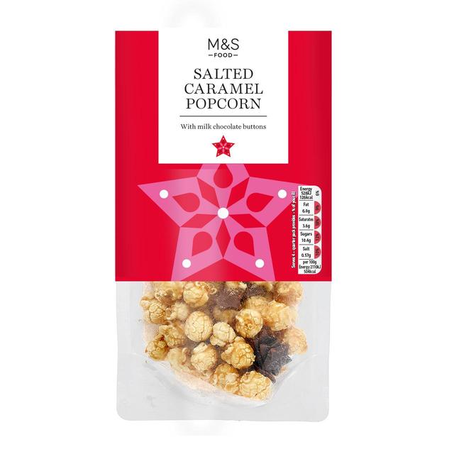 M&S Salted Caramel Popcorn with Milk Chocolate Stars 100g