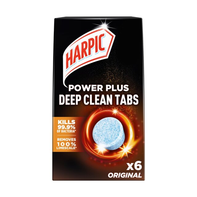 Harpic Power Plus Deep Clean Tabs Toilet Cleaner Original 6 per pack