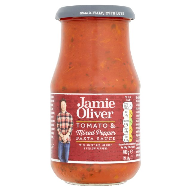 Jamie Oliver Tomato y salsa de pasta de pimienta mixta 400G