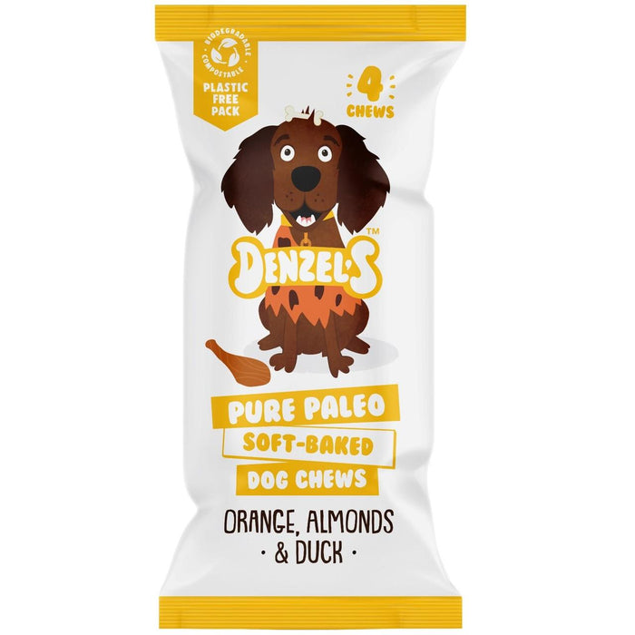 Denzel's Pure Paleo Soft Baked Dog Chews Orange Almonds & Duck 75g