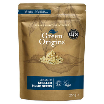 Green Origins Organic Raw Shelled Hemp Seeds 250g
