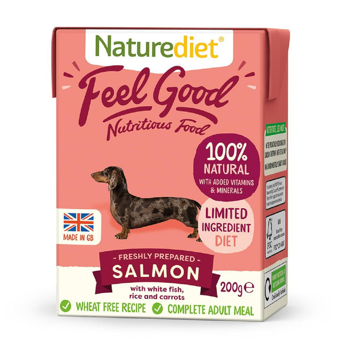 Naturéiet se sente bien saumon complet de la nourriture pour chiens humides 200g