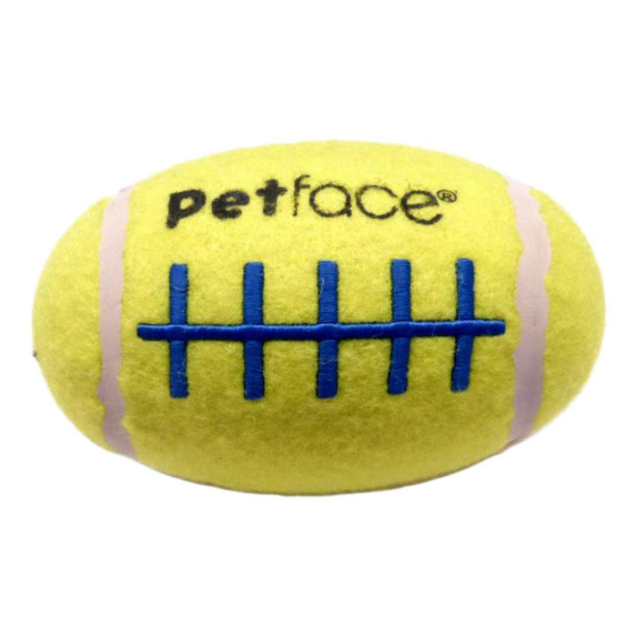 Petface Squeaky Rugby Tennis Ball Hund Hundespielzeug
