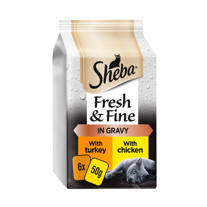 Sheba Fresh & Fine Cat Budes Geflügelkollektion in Soße 6 x 50g
