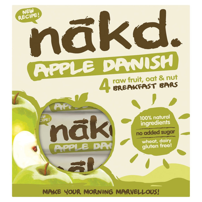 Nakd Apfel Dänische Obstnuss & Haferstangen 4 x 30g