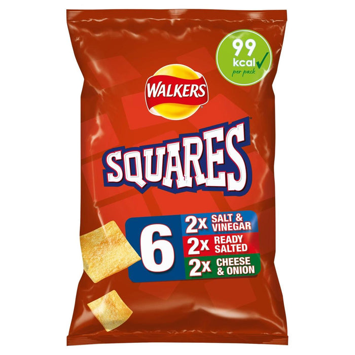 Walkers Squares Variety 6 par pack